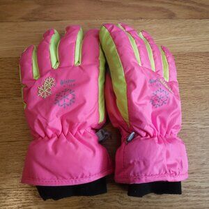 Aixhw Kids Insulated Winter Gloves Pink Yellow Black Size Medium